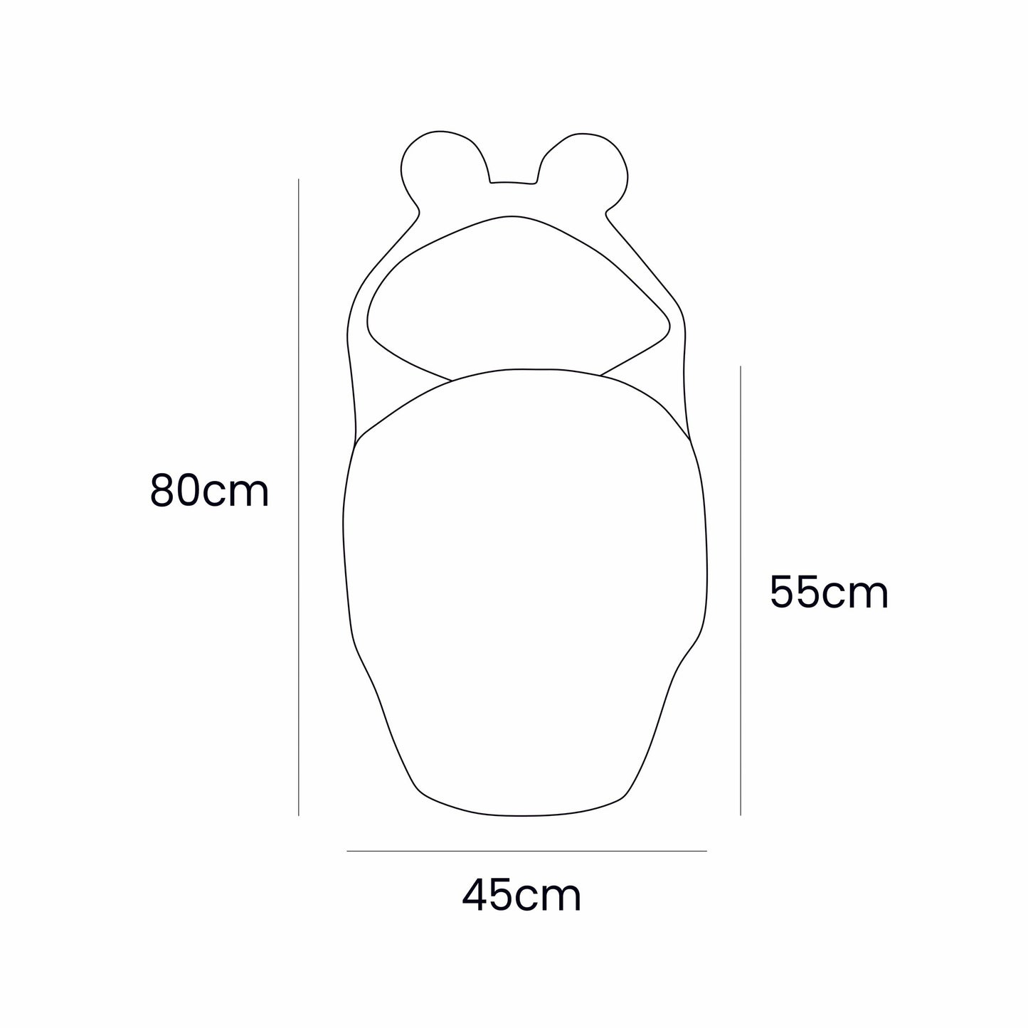Baby Swaddle with Bear Ears – Bearly Off-White