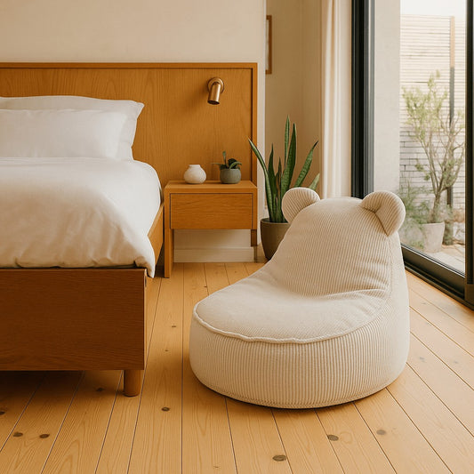 MeowBaby® Slimcord Teddy Sako Bag - Beige