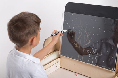 Adjustable Children Montessori Table and Chair Set Julle - Cannon Pink