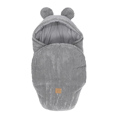 Baby Swaddle with Bear Ears – Grey