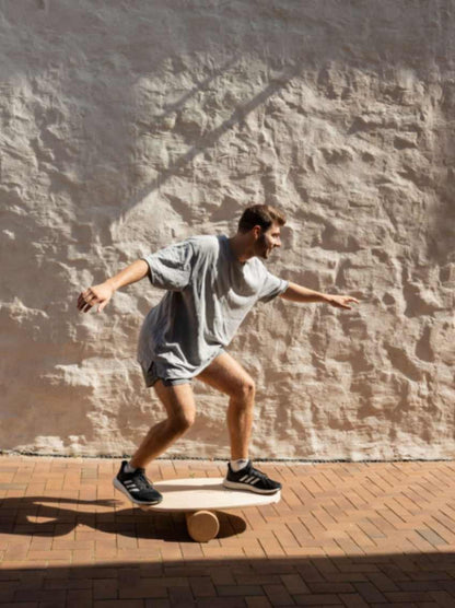 Round Balance Board With Exercise Roll - No Logo