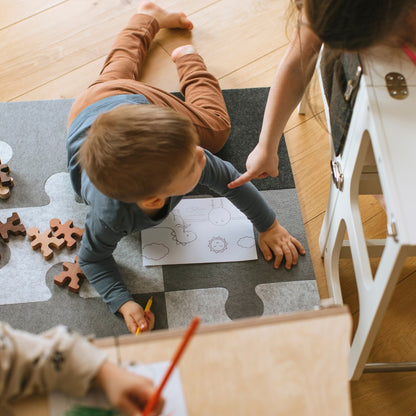 9-piece Felt Puzzle Playmat - Add-on for Climbing Toys