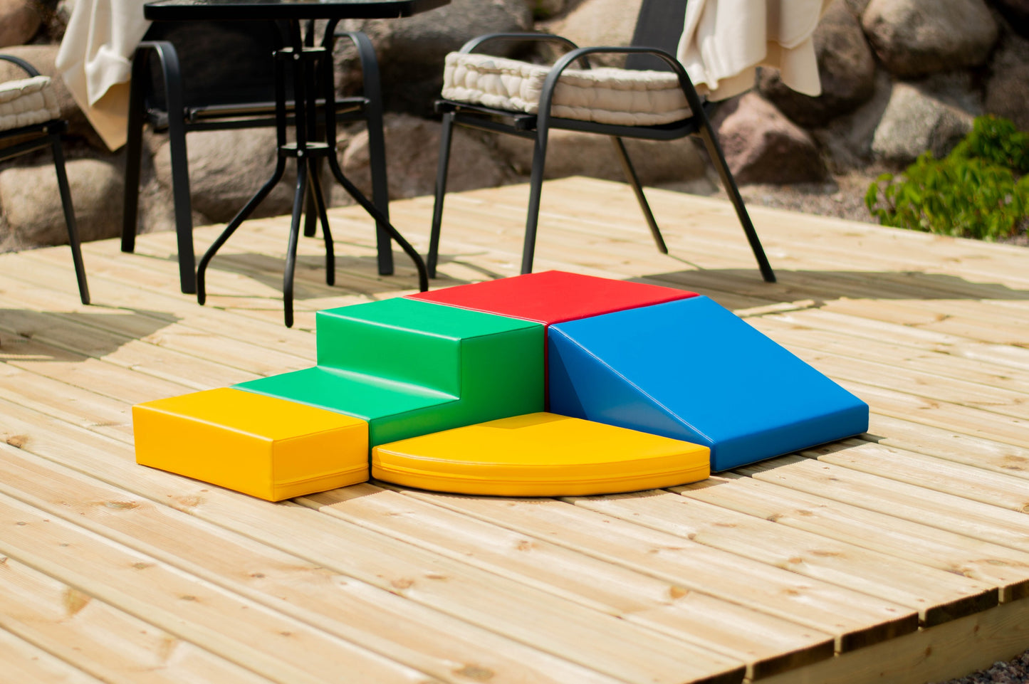 Soft Play 5 Foam Block Set - Multi Color Corner Climber