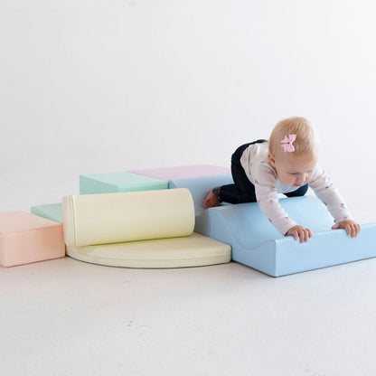 Soft Play 6 Foam Block Set - Light Pastel Explorer