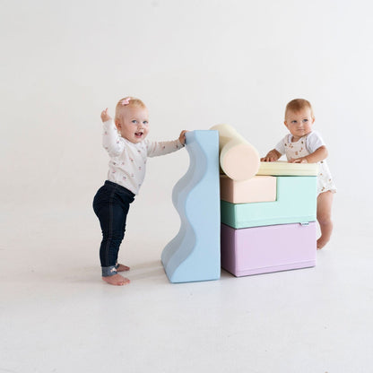 Soft Play 6 Foam Block Set - Light Pastel Explorer