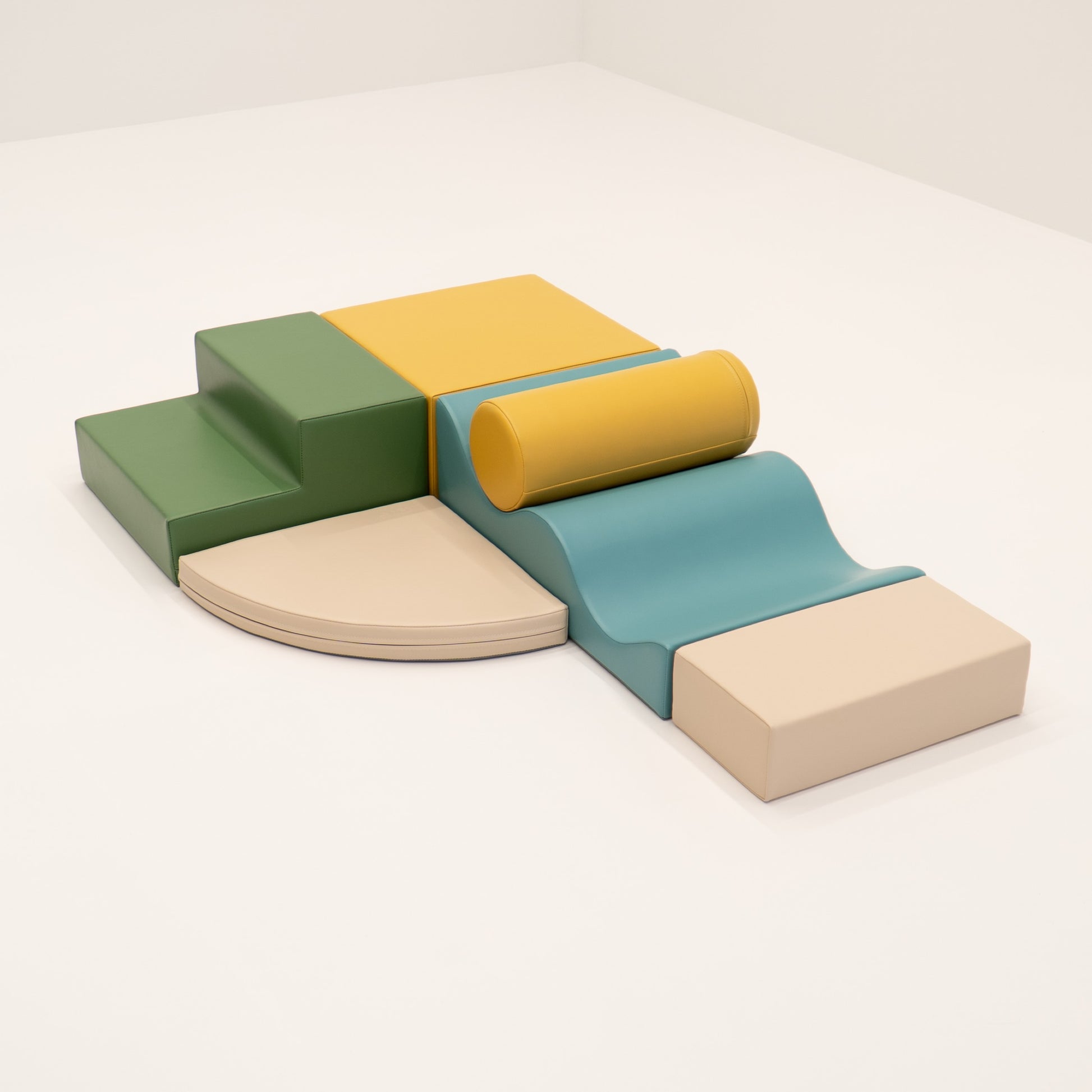 Soft Play 6 Foam Block Set - Pastel Turquoise Explorer