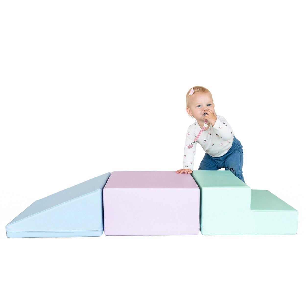 Soft Play 3 Foam Block Set - Soft Pastel Mini Climbie