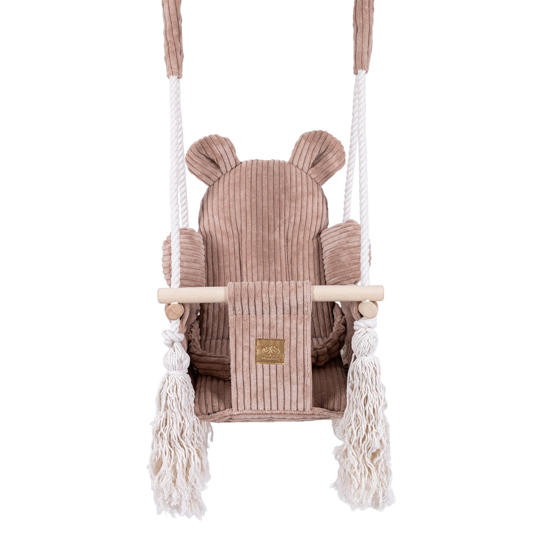 Indoor Baby Swing, Teddy - Pink Powder
