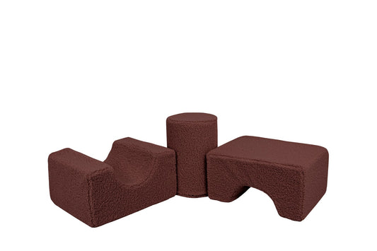 MeowBaby® Bearly Shape Set with 3 Elements - Brown