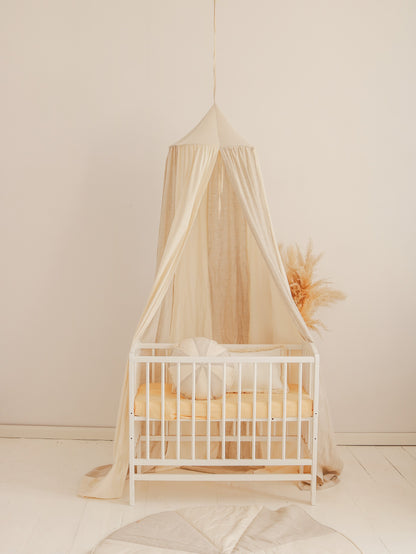 Organic Cotton and Linen Canopy - Cream Circus
