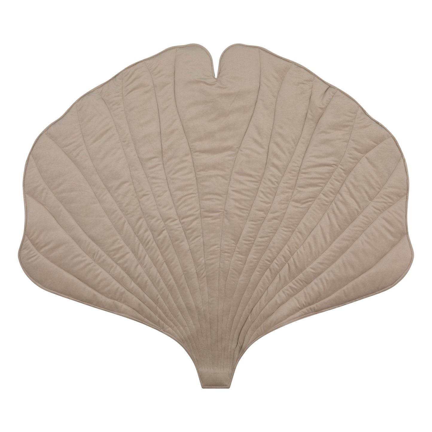 Organic Cotton and Velvet Ginkgo Leaf Playmat - Cream