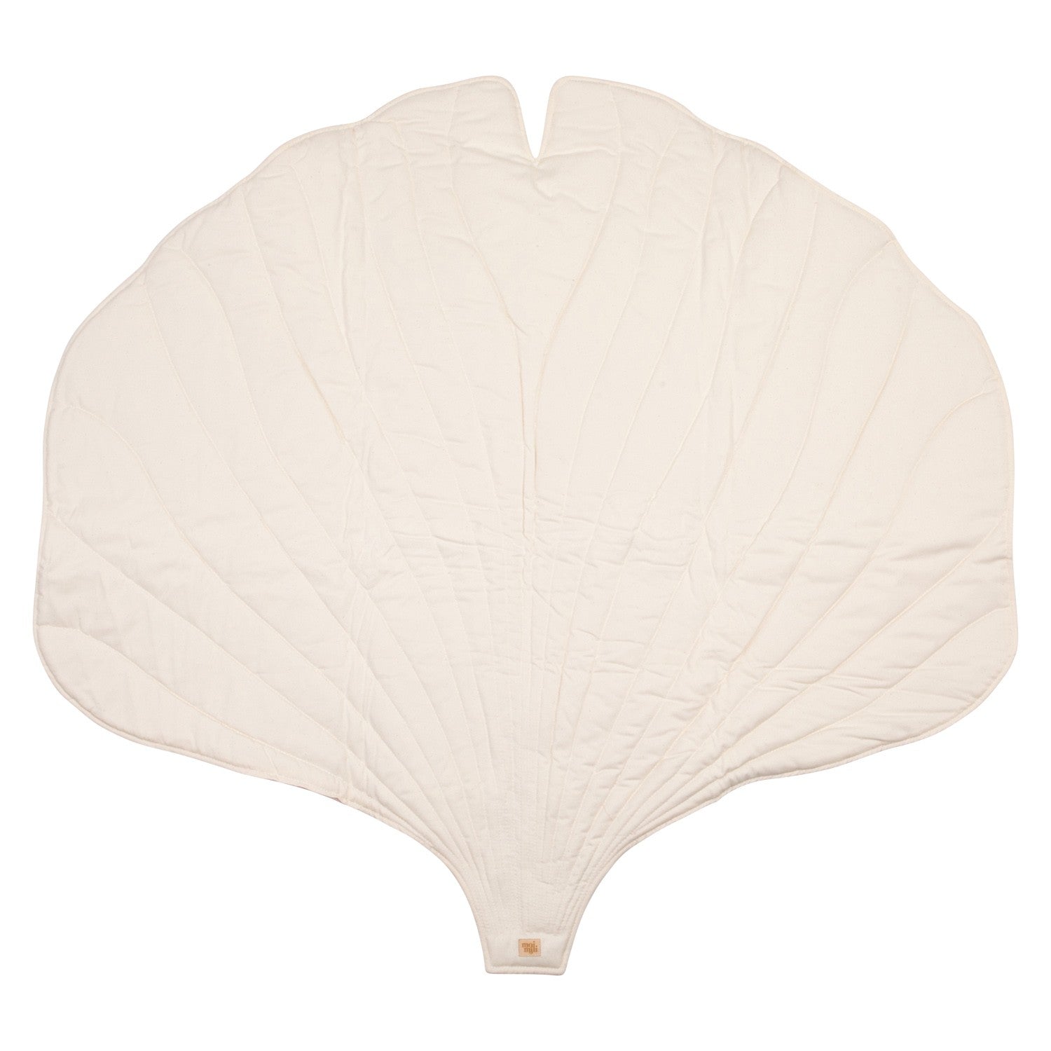 Organic Cotton and Velvet Ginkgo Leaf Playmat - Cream