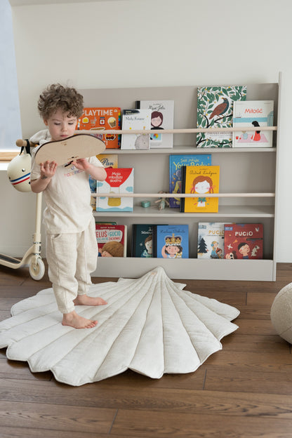Organic Cotton and Linen Shell Playmat - Sand