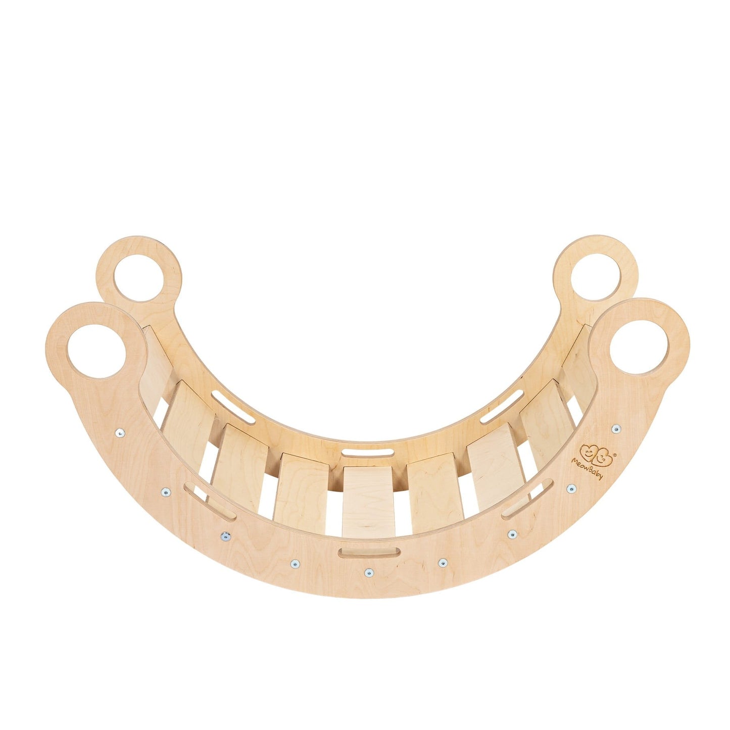 Snug Rocker for Kids - Natural With Grey Pillow