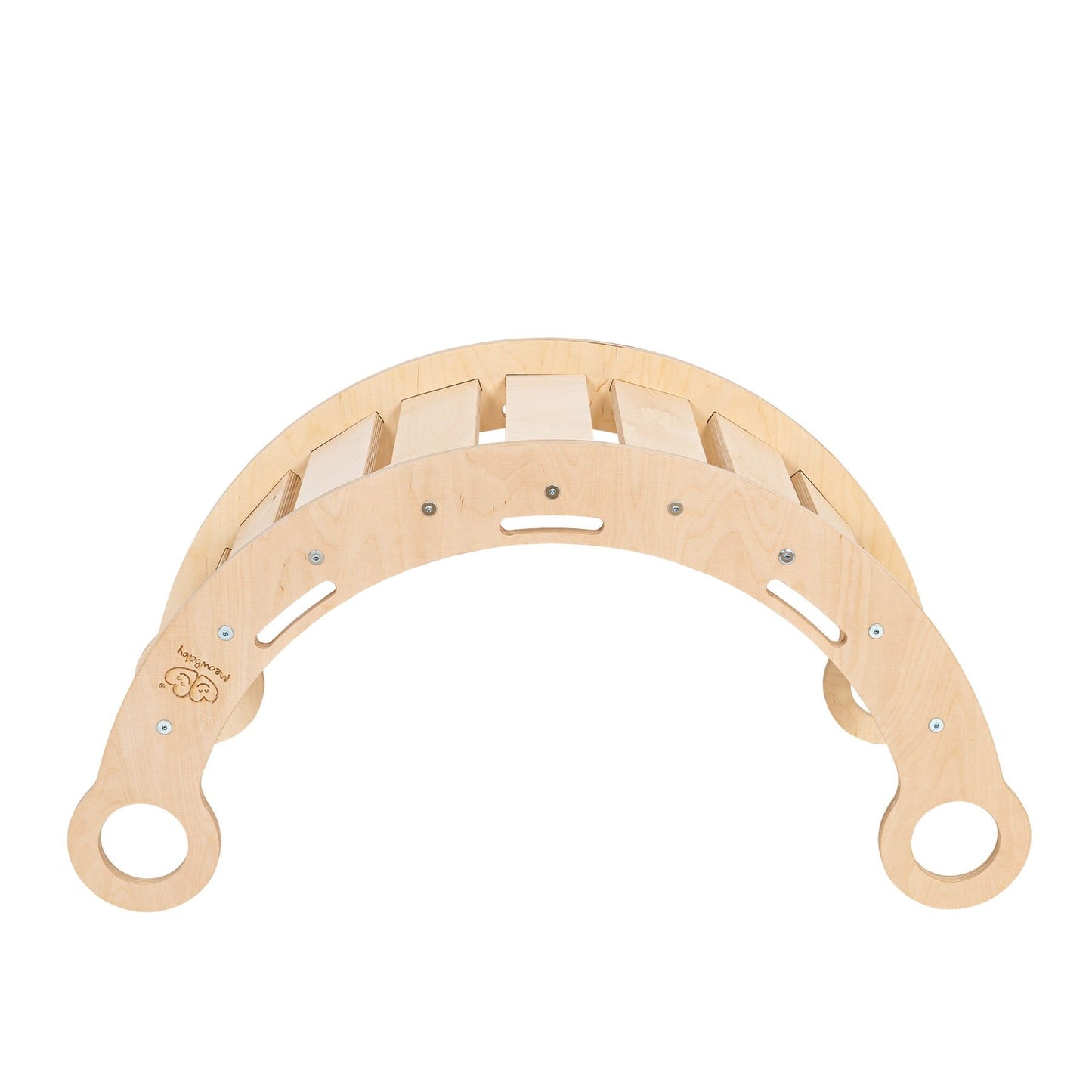 Snug Rocker for Kids - Natural With Grey Pillow