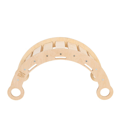 Snug Rocker for Kids - Natural With Grey Pillow