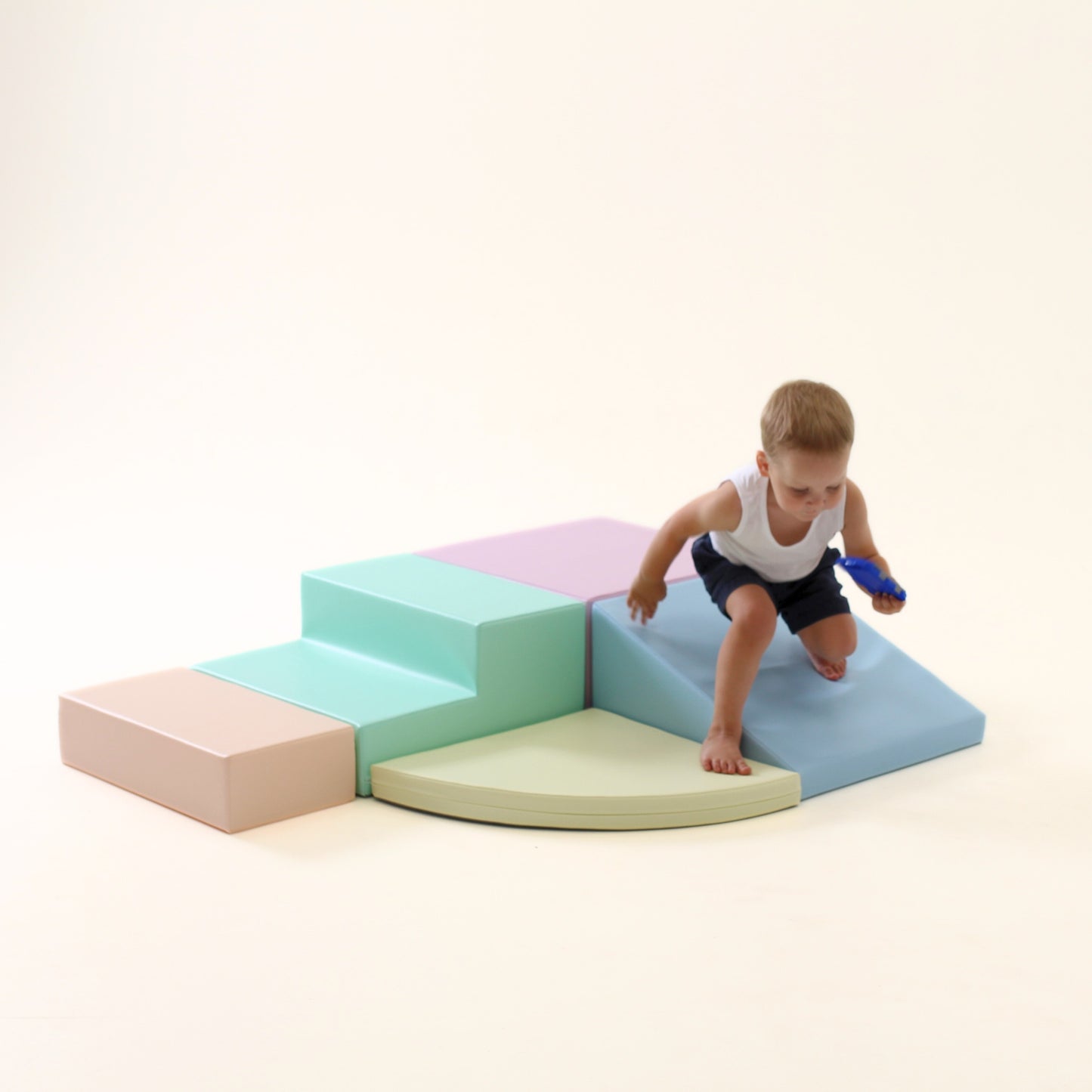 Soft Play 5 Foam Block Set - Light Pastel Corner Climber XL