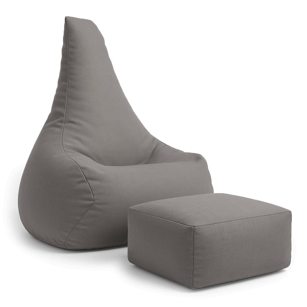 Tearo: Bean Bag + Footrest for Little Loungers - Taupe