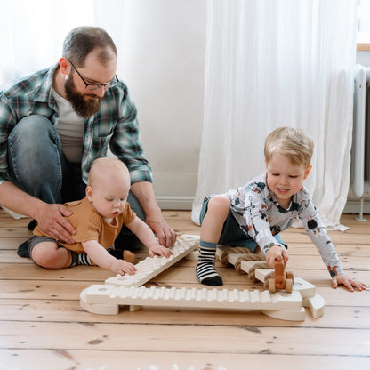 TipiToo® Small Balance Beam 3 Piece Set - Jute Rope