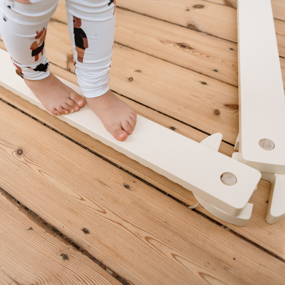 TipiToo® Small Balance Beam 3 Piece Set - White Rope